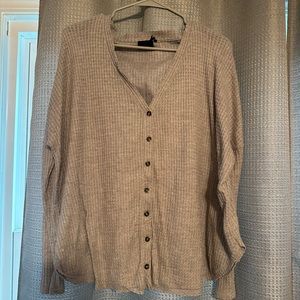 Gray button down sweater